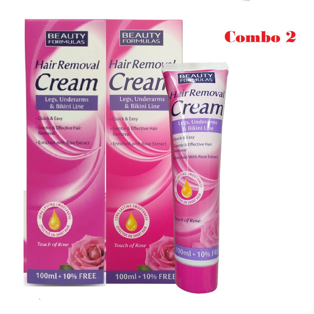 Combo 2 Kem Tẩy Lông Beauty Formulas Hair Remover Cream 100ml