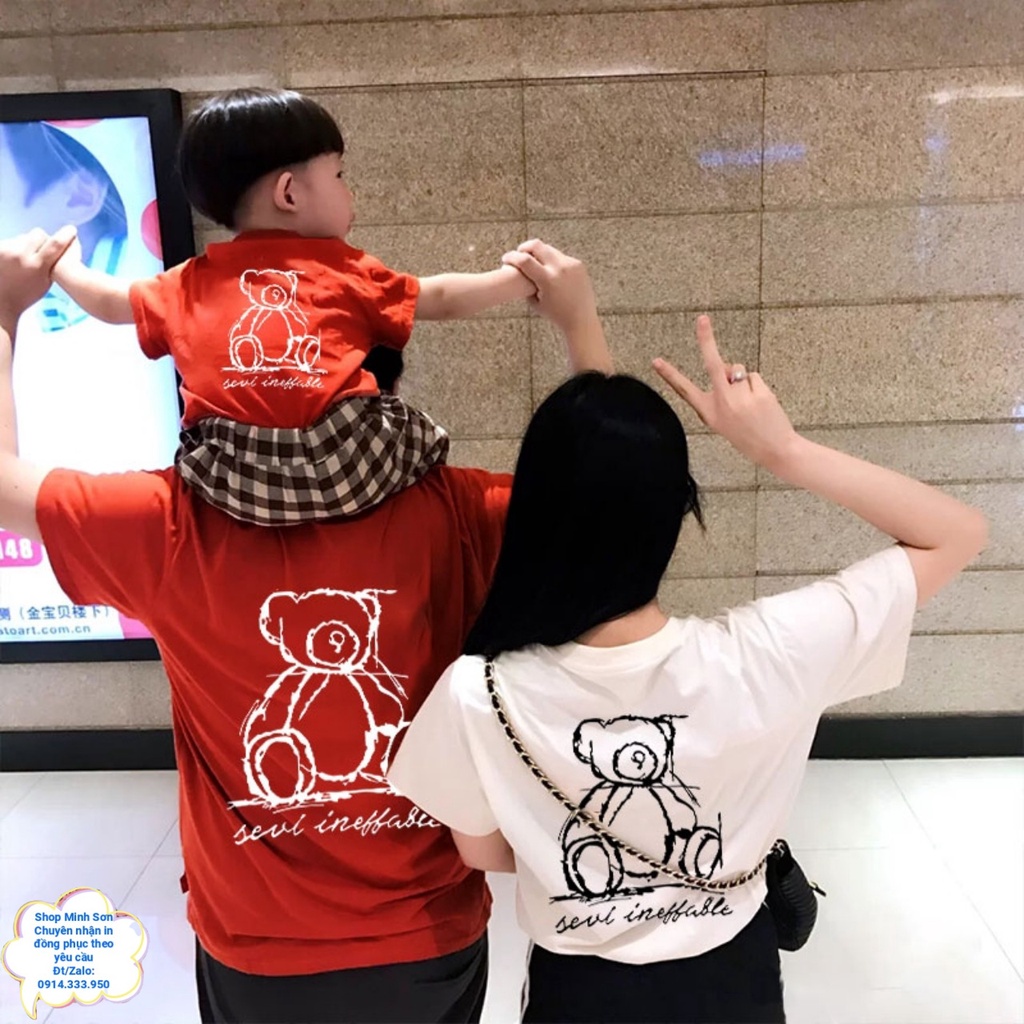 🐼🌵🐼VIDEO ÁO THUN GIA ĐÌNH GẤU TEDDY, ÁO ĐI BIỂN CHẤT COTTON LOẠI 1 ĐỦ MÀU ĐỦ SIZE