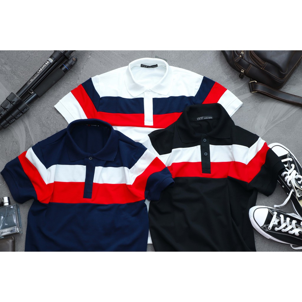 Áo thun có cổ nam TONIKIM thiết kế ngắn tay, cổ bẻ, phối màu, vải thun coton thoáng mát, đủ size P4 | BigBuy360 - bigbuy360.vn