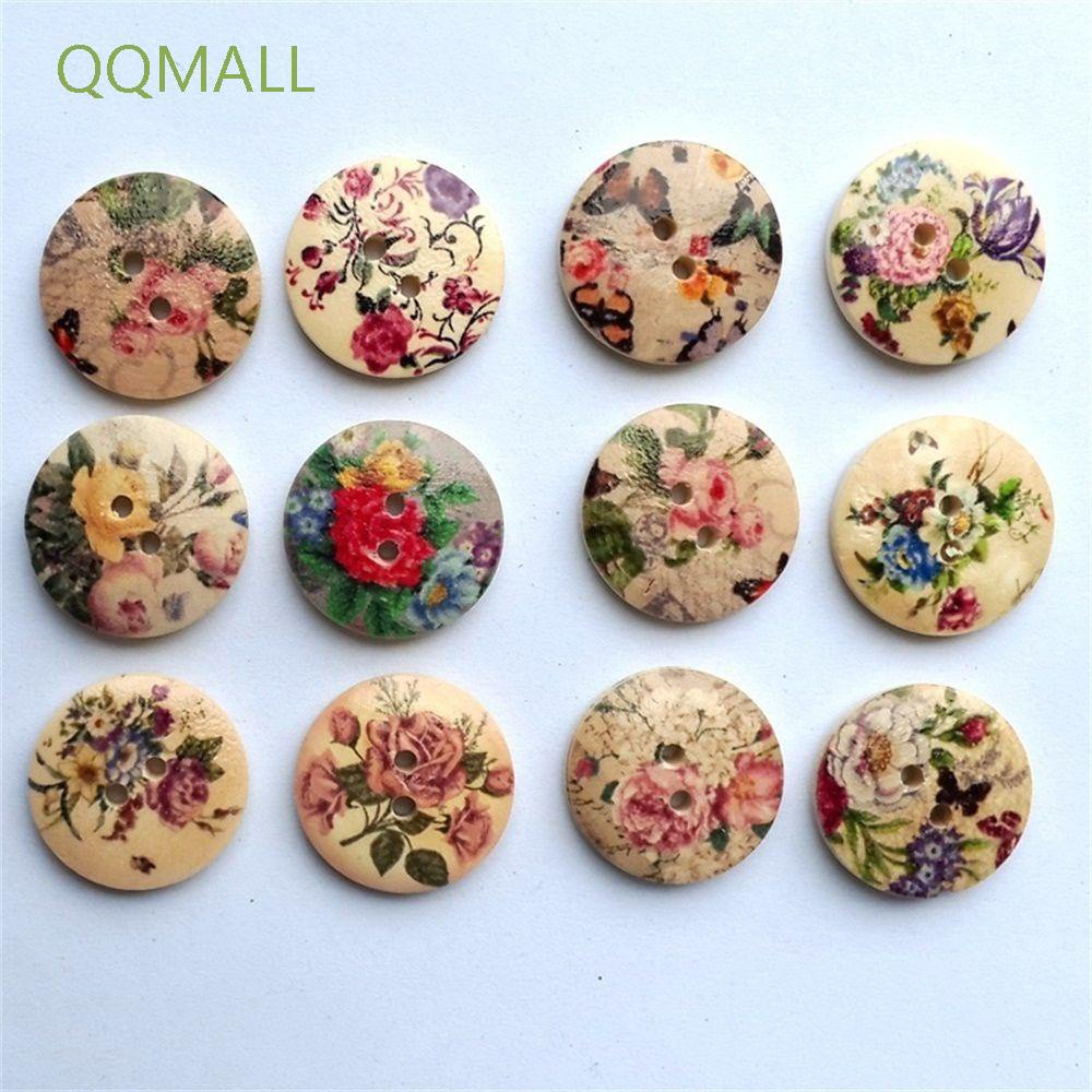 Set 50 Nút Áo 2 Lỗ 20mm Nhiều Màu Sắc Dùng Để Làm Đồ Thủ Công