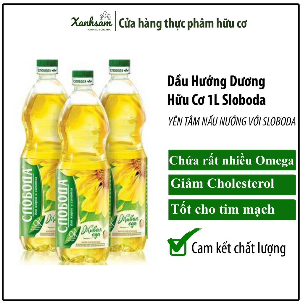 Dầu Hướng Dương Hữu Cơ 1L Sloboda - Xanhsam Organic