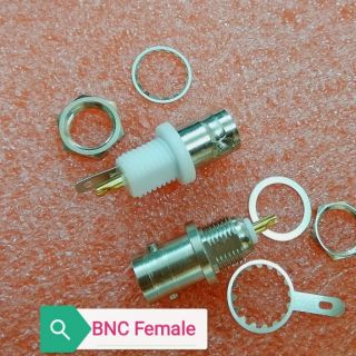Đầu BNC Q9 cái 50ohm gắn vỏ hộp mặt máy loại tốt