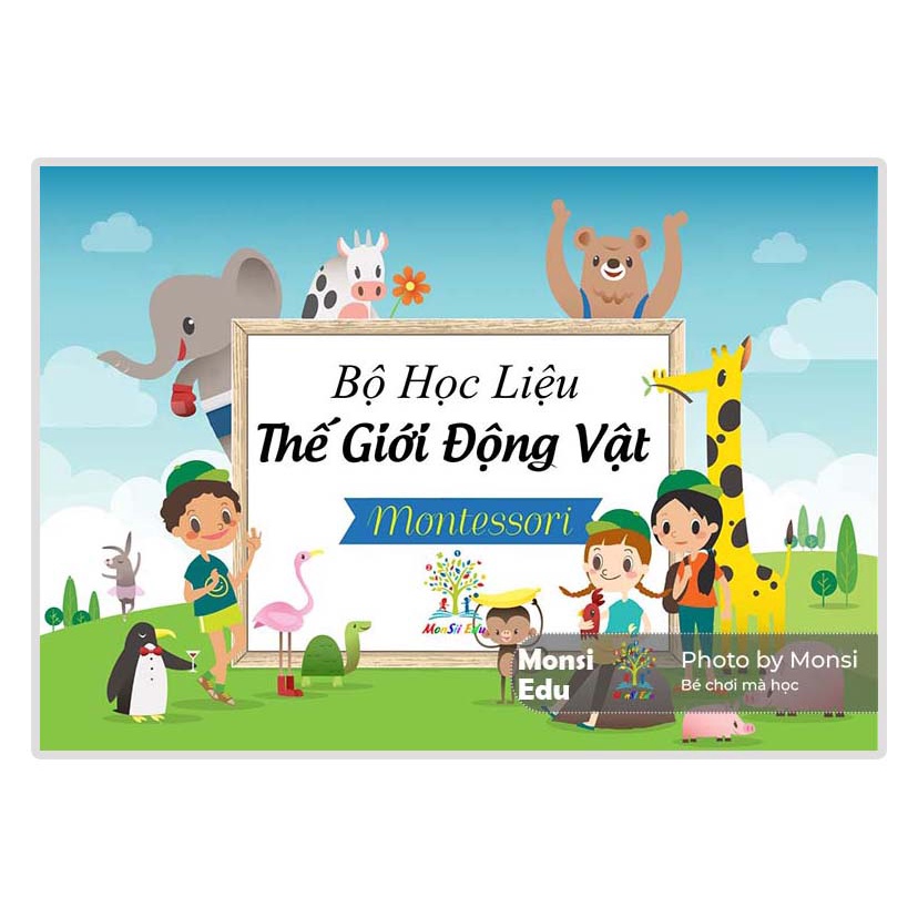 Monsi Edu Học liệu thế giới động vật 13 chủ đề cho bé Montessori F14M