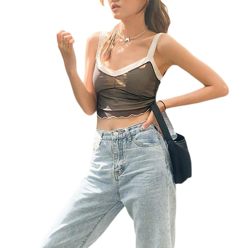 Áo hai dây cổ chữ V phong cách gợi cảm cho nữ