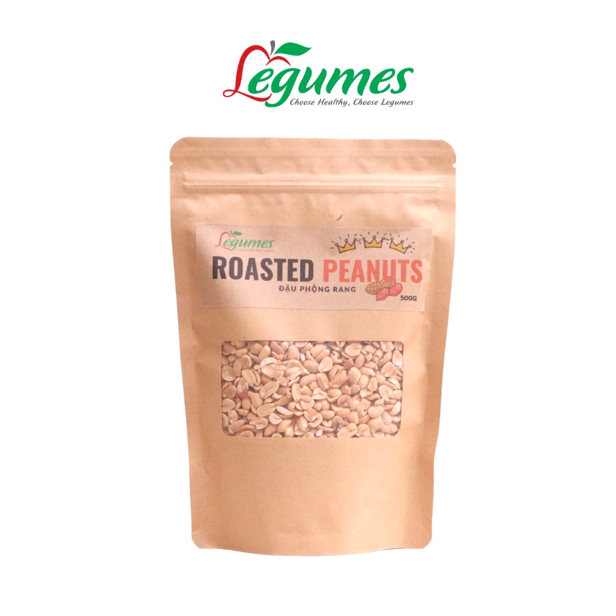 Đậu phộng rang hữu cơ / Lạc Rang lột sạch vỏ nguyên chất, ăn liền, thơm giòn và ngon, không hôi dầu 