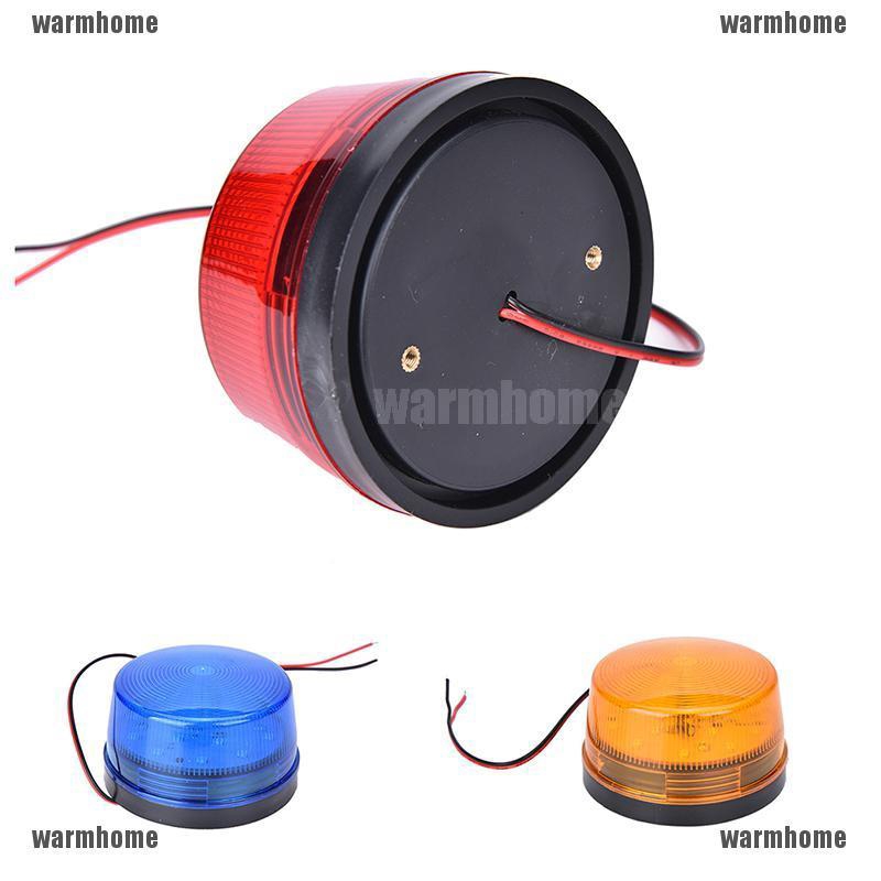 Đèn LED Nhấp Nháy Báo Động 12V Ánh Sáng Xanh Cam Đỏ