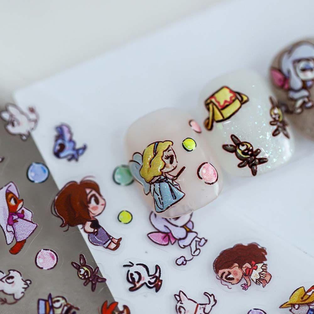 Miếng Dán Trang Trí Móng Tay Họa Tiết Hoạt Hình Phong Cách Nhật Bản