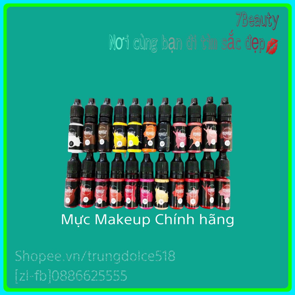 [Chính hãng] mực makeup đủ màu, mực hữu cơ bám nhanh, màu lên đẹp