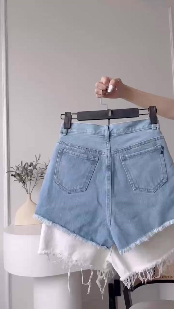 Quần short jean nữ , quần short nữ rách lưng cao màu đen màu trắng vải denim dày dặn bền đẹp dễ phối đồ 23thang9 | BigBuy360 - bigbuy360.vn