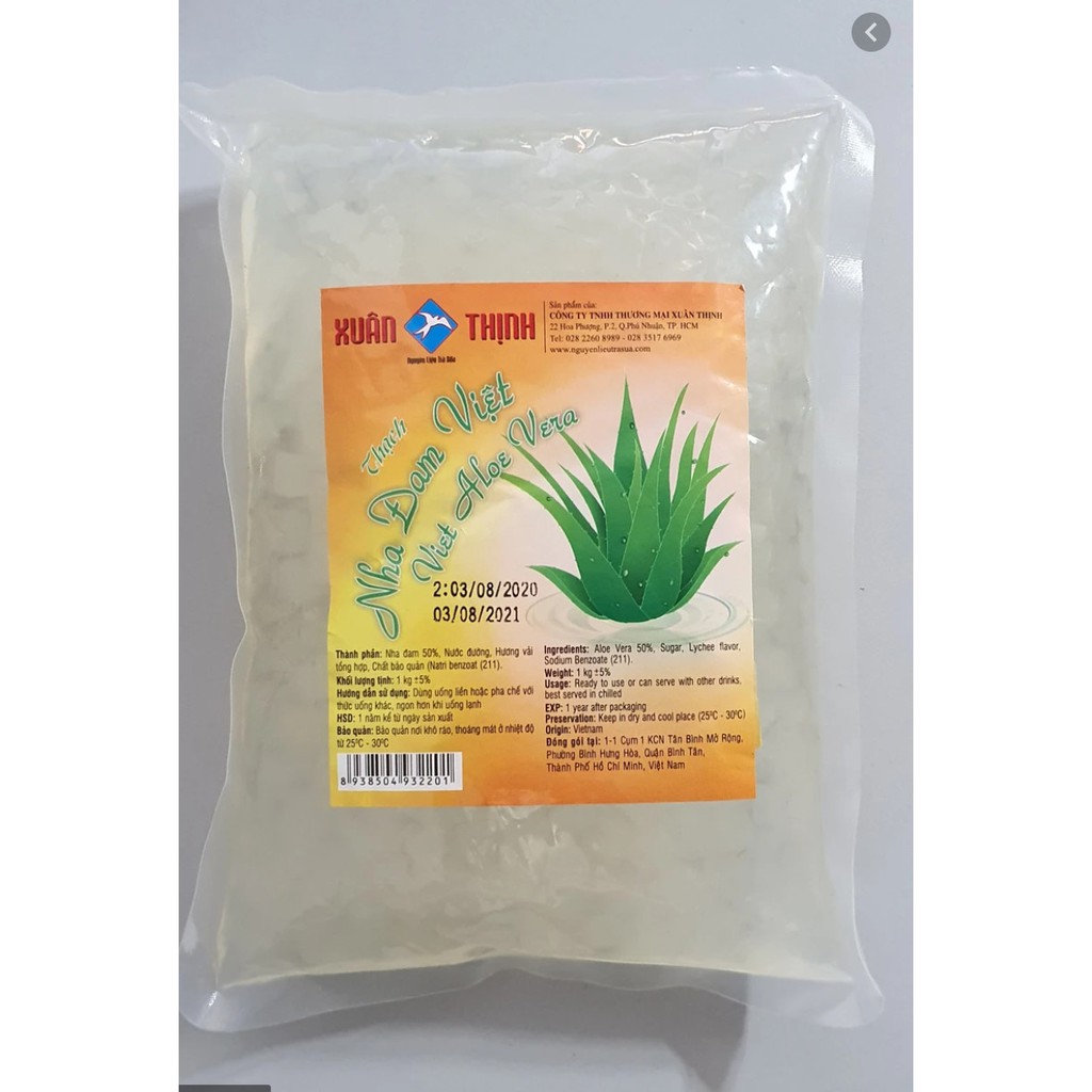 Nha đam Xuân Thịnh/ Đại Lộc (size 9mm ống hút) Gói 1kg | BigBuy360 - bigbuy360.vn