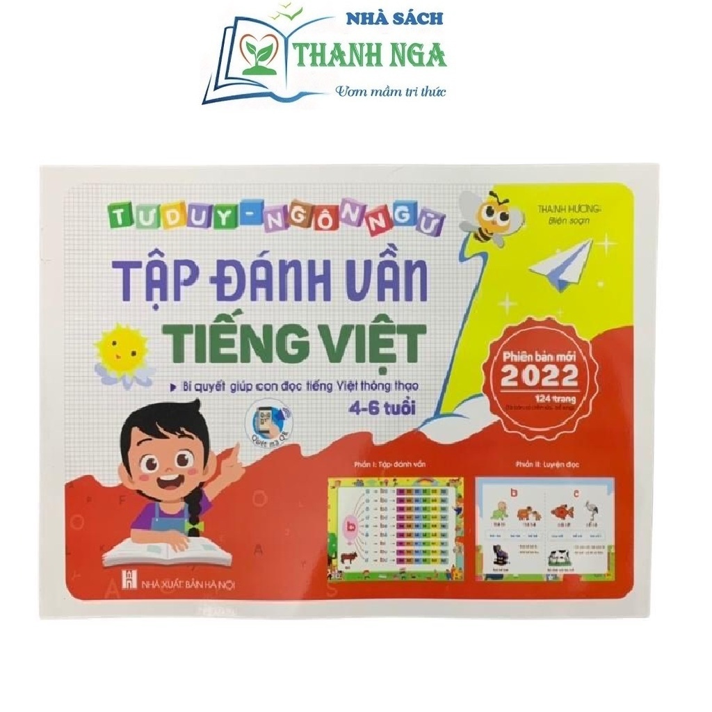 Sách - Tập đánh vần Tiếng Việt phiên bản mới 124 trang (Bí quyết giúp con đọc tiếng Việt thông thạo 4-6 tuổi)