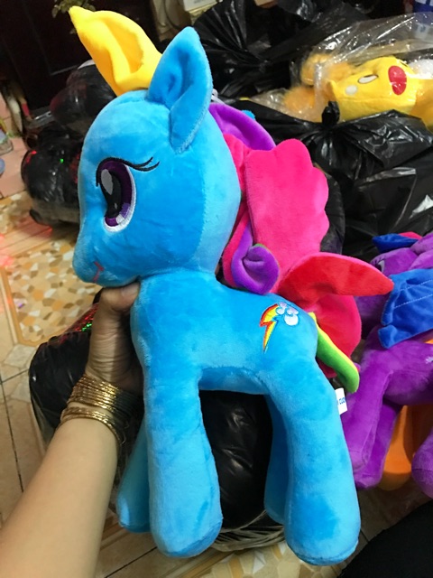 NGỰA PONY Khổ 70cm Cao Cấp,Lông Nhung Mềm Mịn,Chi Tiết Thêu