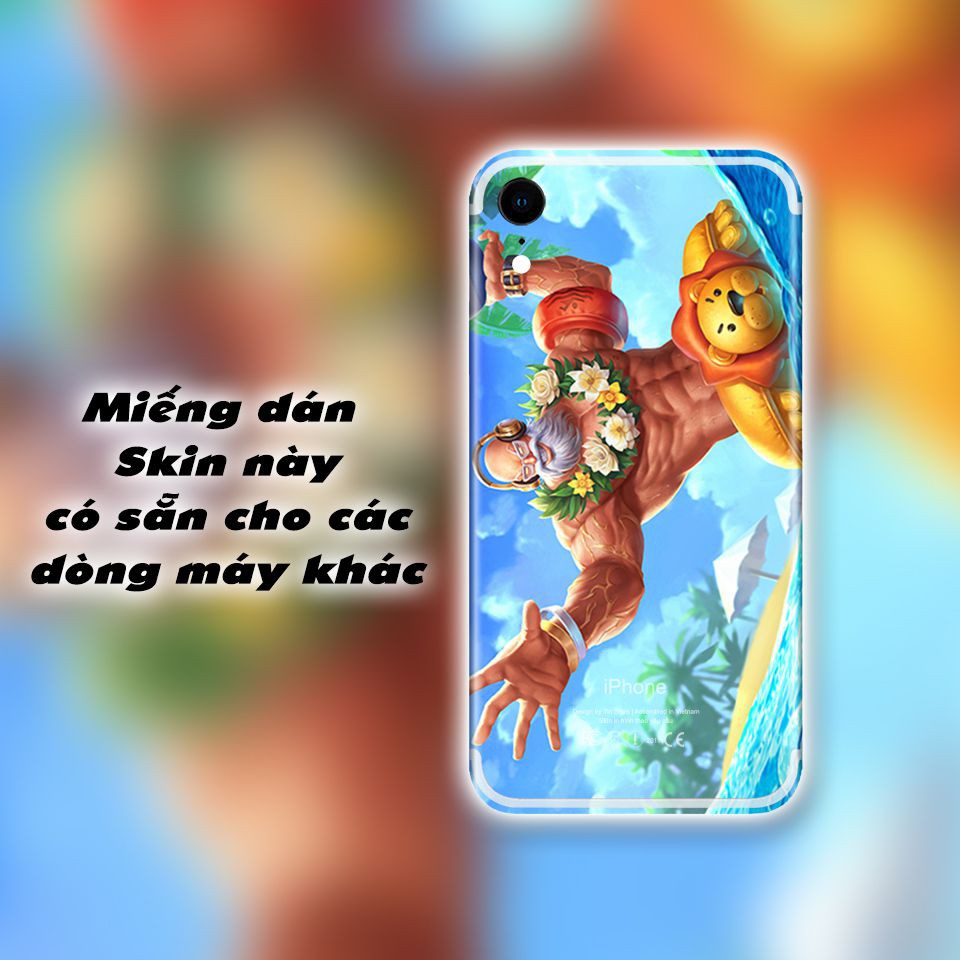 Miếng dán skin hình Liên Quân (Mã: Tiệc bãi biển (Mã: LQM017) cho iPhone ( có đủ mã máy )