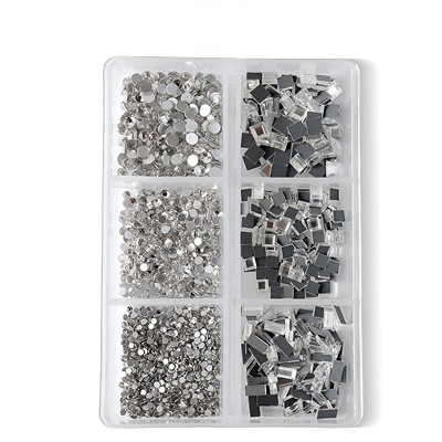 Phụ kiện đá chân keo mix hình trắng và ab