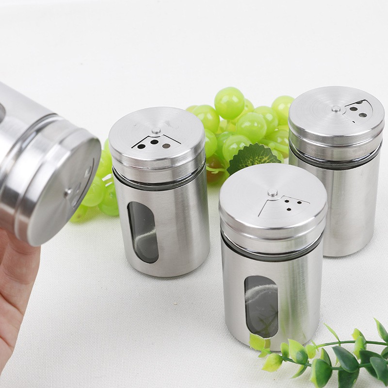 Lọ Đựng Bọc Inox 304 Cao Cấp VANDO Hạt Tiêu, Tăm, Gia Vị Cao Cấp, Hũ Thuỷ Tinh