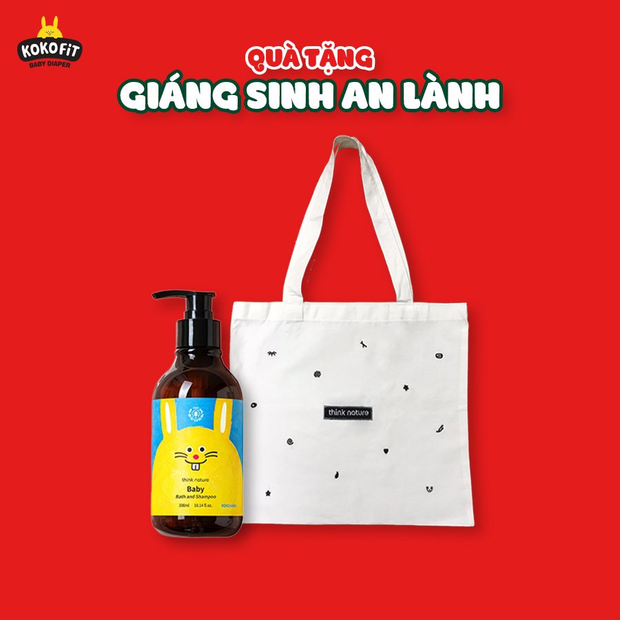 [QUÀ GIÁNG SINH] Set sữa tắm gội Hàn Quốc 300ml + Túi vải Eco Think Nature