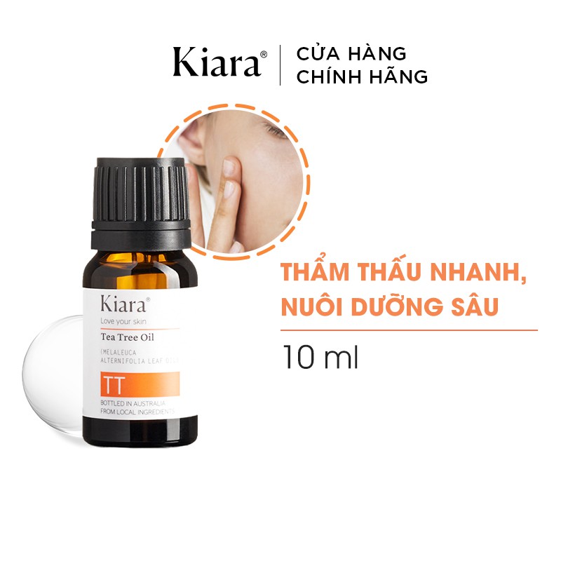 [Mã COSKI8 giảm 8% đơn 250K] Combo 2 Chai Chấm Mụn Tràm Trà Kiara Tea Tree Oil 2x10ml