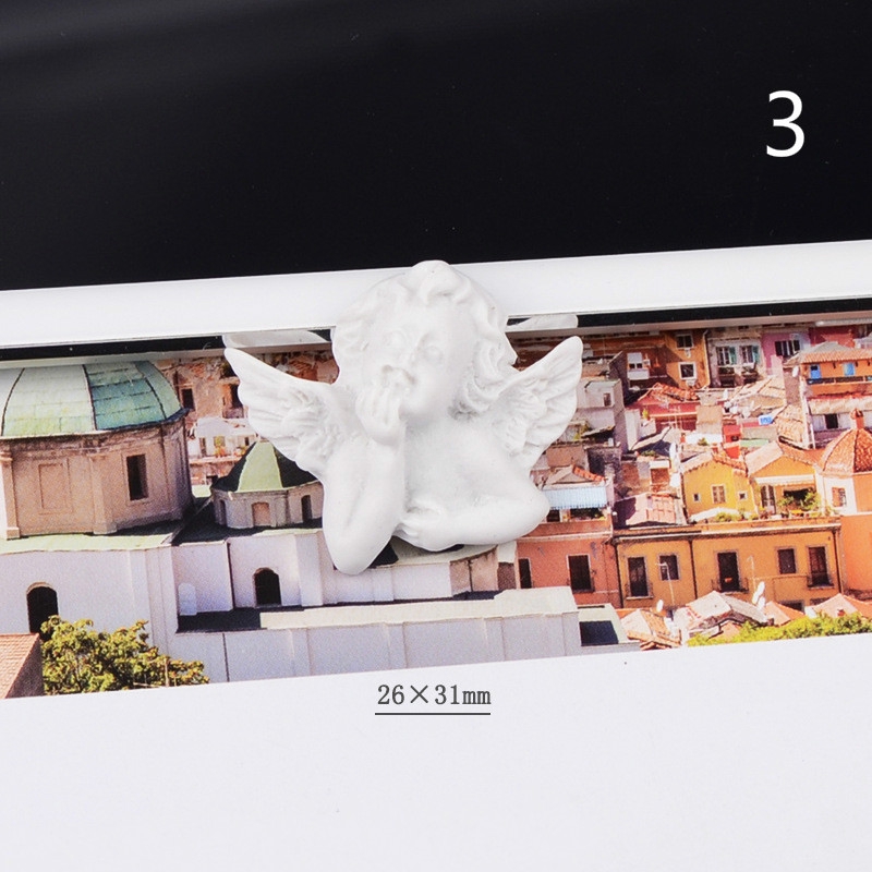 Set 5 phụ kiện bằng nhựa resin hình thiên thần để trang trí tiện dụng