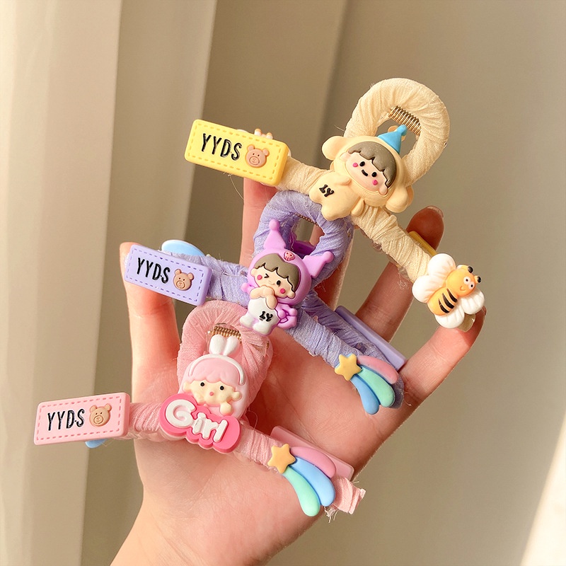 Kẹp Tóc Vải Hình Cá Mập Hoạt Hình Dễ Thương