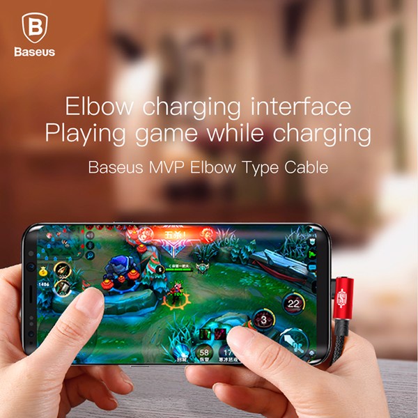 Dây Sạc iP 2.4a hình chữ L Baseus cáp chuyên dụng chơi game cho iP 13 12 11 Pro Max ...