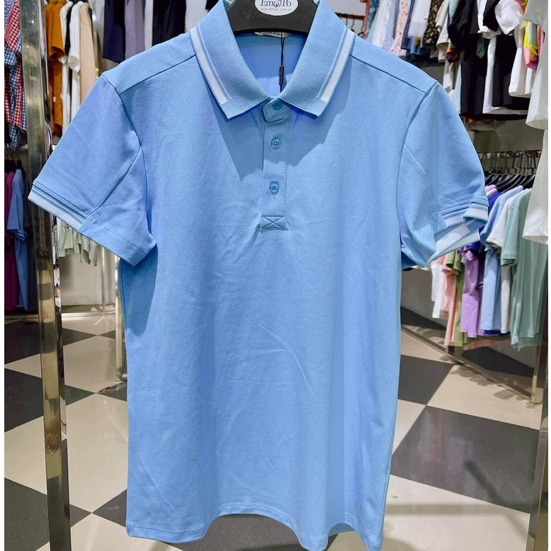 Áo Polo nam cổ bẻ phối UCO vải cotton cá sấu cao cấp, chuẩn form, sang trọng lịch sự màu trắng, xanh ATS0477 - EMSPO