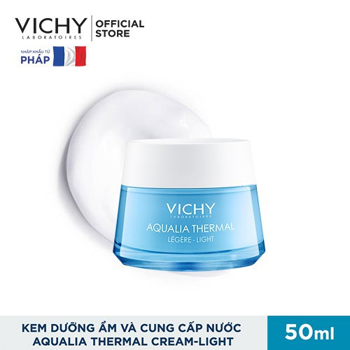 Kem Vichy Aqualia Thermal Rehydrating Cream-Light Dưỡng Ẩm Và Cung Cấp Nước Cho Da Giúp Căng Mịn Và Ẩm Mượt 50ml