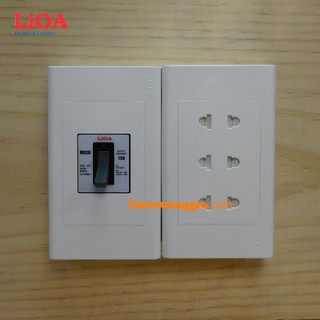 Combo ổ cắm điện lắp nổi có cầu dao chống quá tải 15A - LVMCCB15SE16