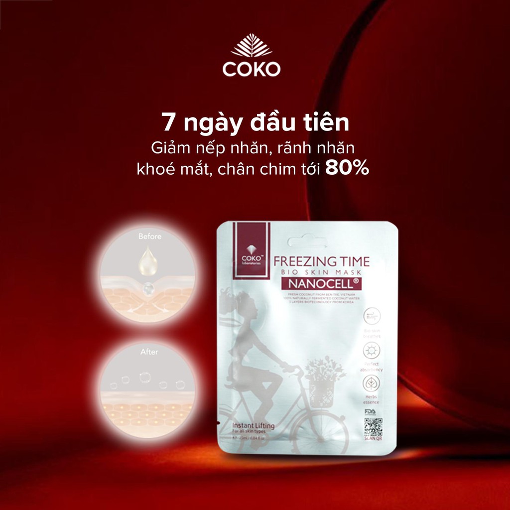 [COKO] Hộp 5 mặt nạ ngủ sinh học Coko Freezing Time ngăn lão hóa