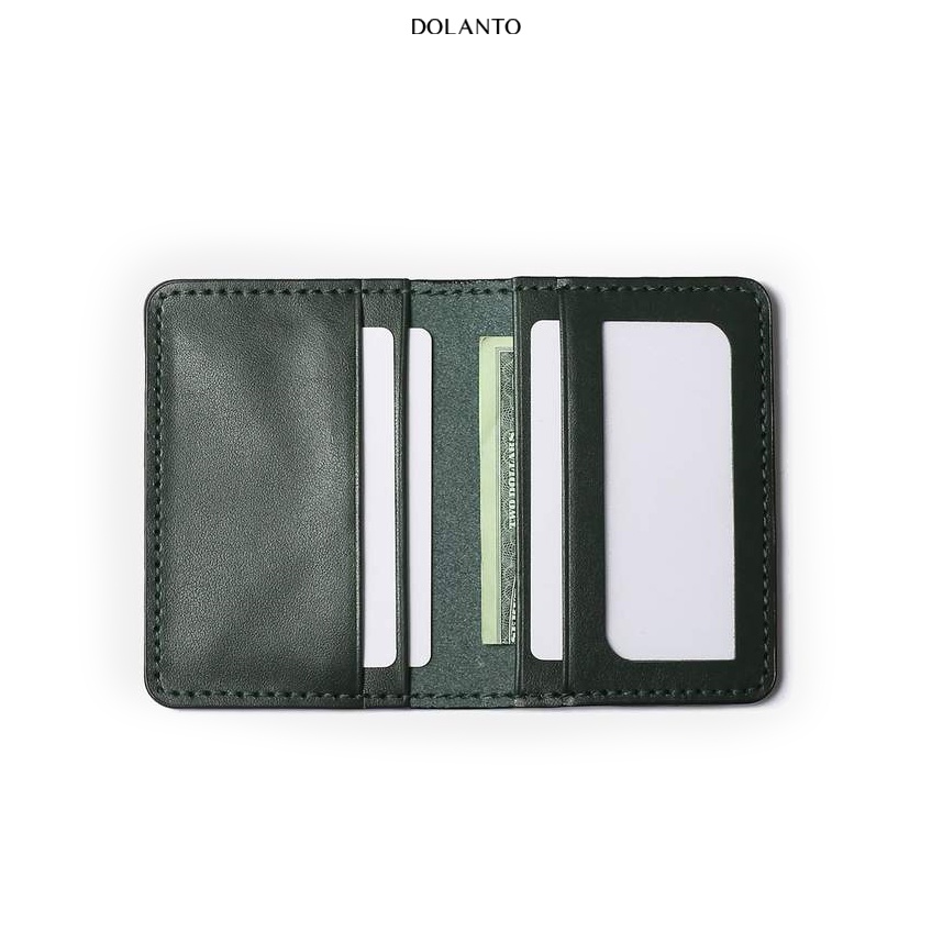 VÍ ĐỰNG THẺ MINI Cardholder FEATHERS Da Thật Nhập Khẩu Cao Cấp Unisex Thương Hiệu DOLANTO