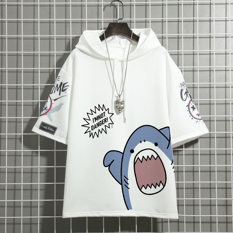 VANS Áo Hoodie Tay Lửng Dáng Rộng Phong Cách Hàn Quốc Thời Trang Mùa Hè Cho Nam Và Nữ