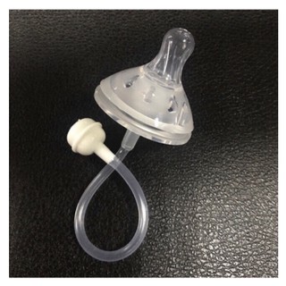 Mẫu Mới - Núm Ti Có Van Chống Sặc Để Thay Thế Bình Sữa Cổ Rộng