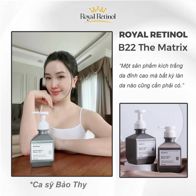 Kem Ủ Trắng Royal Retinol B22 The Matrix, Dưỡng Trắng Body Toàn Thân - Chai 200g [ Auth ]