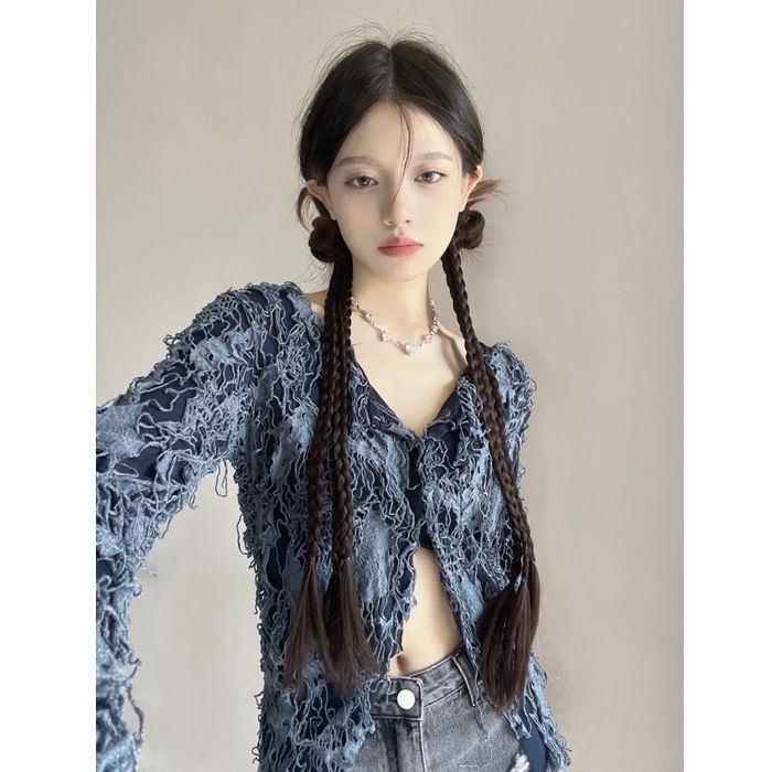 Áo Cardigan Y2k Millennium Thiết Kế Siêu Mỏng Thoáng Khí Kết Cấu Không Thể Thiết Kế Be Your Hole Princess Bar Bán Chạy Mùa