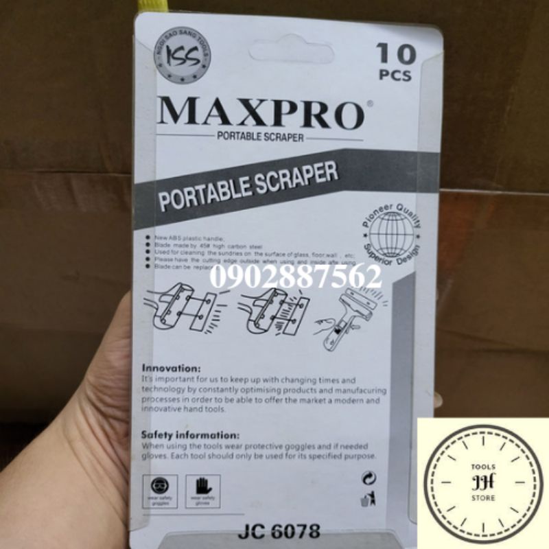 Sủi vệ sinh tường và mặt phẳng cán vàng Maxpro tặng kèm 10 lưỡi dao