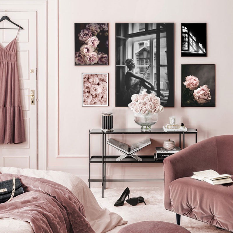 Tranh vải canvas treo tường trang trí tùy chọn họa tiết thời trang phong cách Bắc Âu