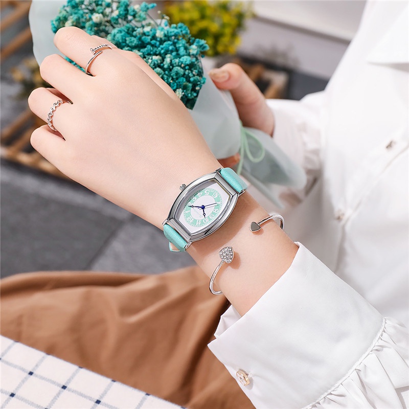 Đồng Hồ Đeo Tay Tonneau Dây Da Thời Trang Cho Nữ