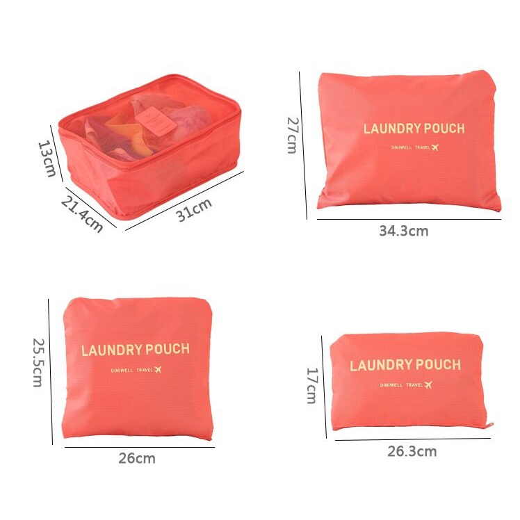 COMBO BỘ 6 TÚI ĐỰNG ĐỒ DU LỊCH LAUNDRY