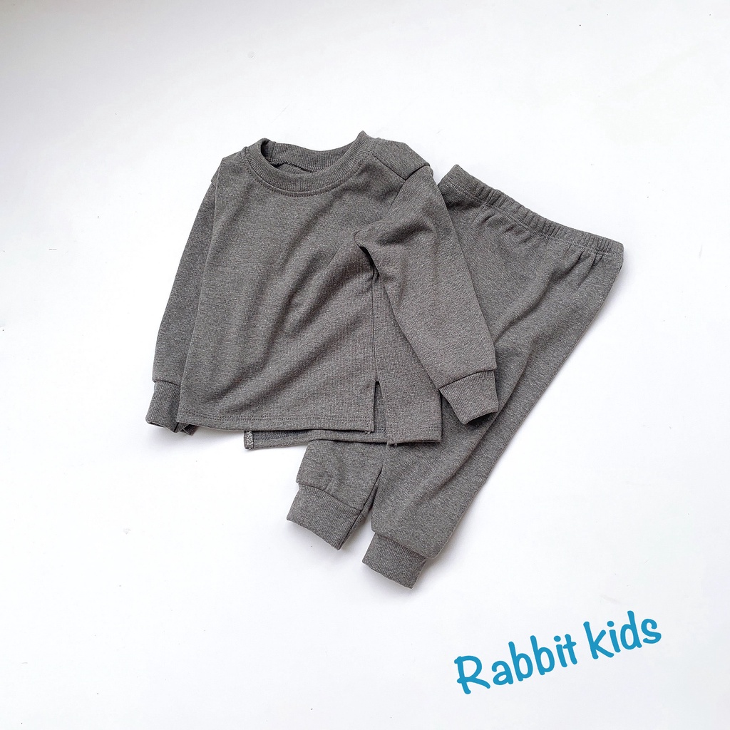 Bộ Quần Áo Thu Đông Bé Trai Phong Cách Hàn Quốc💝FREESHIP💝Rabbit Kids-Quần Áo Dài Tay Cho Bé 8-20kg Chất Thun Gân Tăm