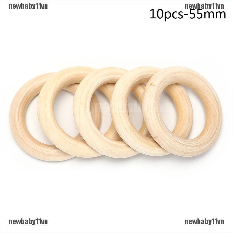 1 Túi Vòng Gỗ Tròn Tự Nhiên Dùng Làm Trang Sức DIY