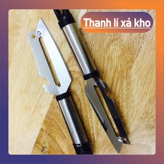 Dao nạo gọt rau củ quả 2 lưỡi bằng inox 3 chức năng
