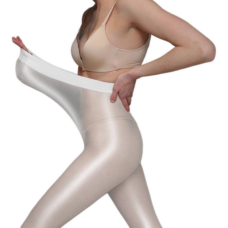 Xiangbao Quần Tất Bó Sát Cạp Cao 60D Vải Lụa Lấp Lánh Gợi Cảm Cho Nữ