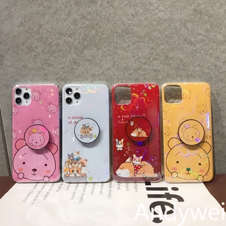Ốp Lưng Silicone Mềm Có Giá Đỡ Hình Thú Đáng Yêu Cho Xiaomi Redmi 5a / 5plus / Redmi Note 7pro / 7 / 5 / Mi10Pro / Micc9Se