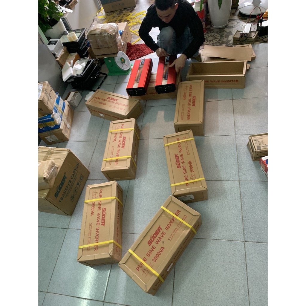 Bộ kích điện sine chuẩn Suoer 12v-24v sang 220v 3000w hàng cao cấp -