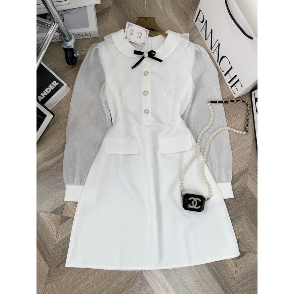 [ 𝐅𝐑𝐄𝐄 𝐒𝐇𝐈𝐏 ]   VÁY TAY BỒNG TANG NƠ CỔ