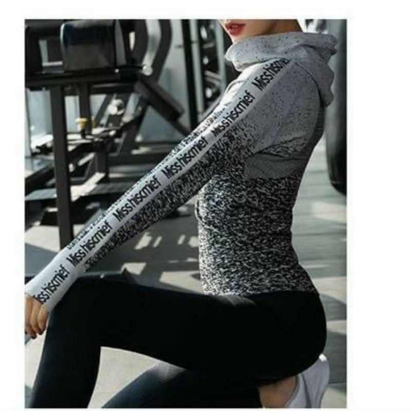 Áo khoác thể thao nữ ôm body Sport. Màu Xám, Xanh, Đen chì. Size S, M, L, XL