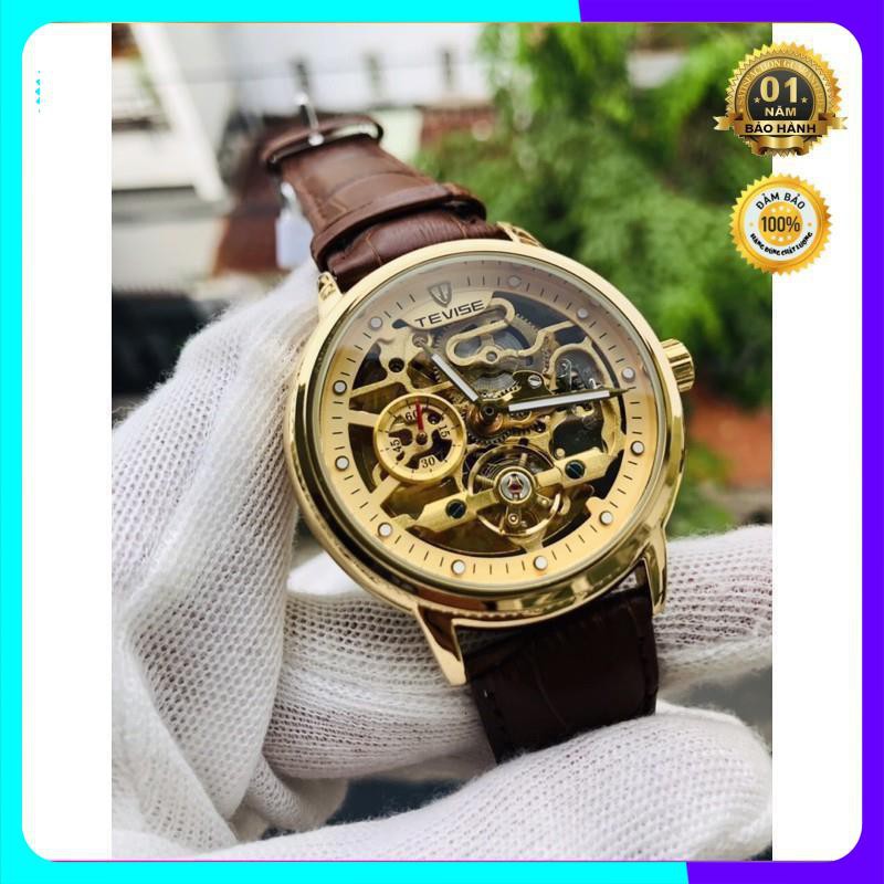 Đồng hồ nam tevise chính hãng automatic dây da [ Đồng Hồ Nam Cao Cấp]