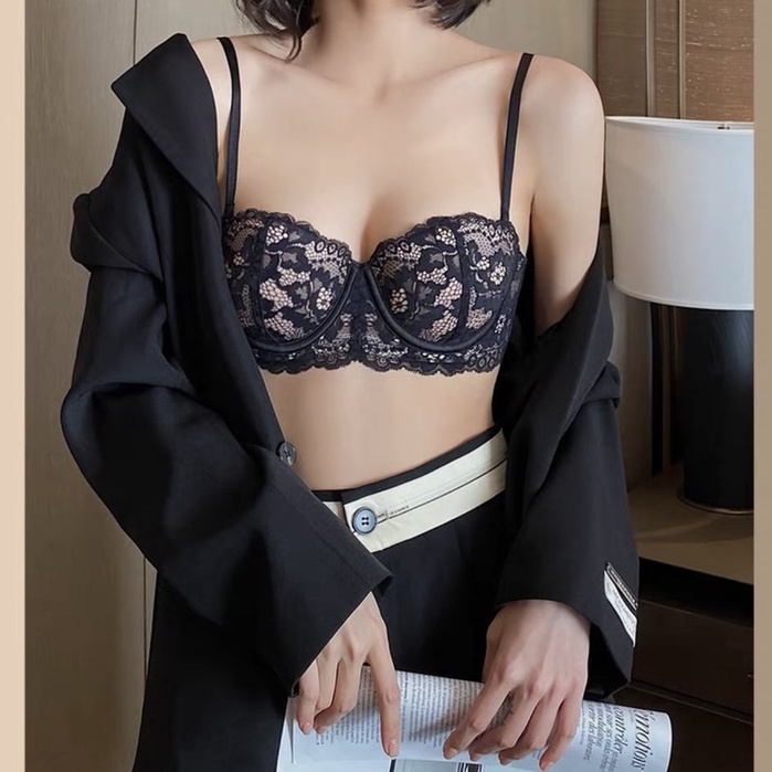 Áo Lót , Áo Ngực Ren Hoa Cup Ngang Có Gọng Đệm Mỏng Mềm Mại ,Quyến Rũ Cao Cấp