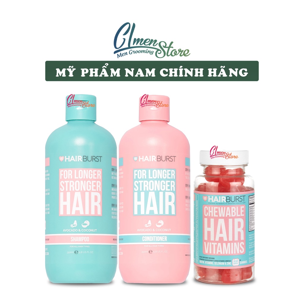 Combo Gội + Xả + Kẹo dẻo Vitamin HAIRBURST