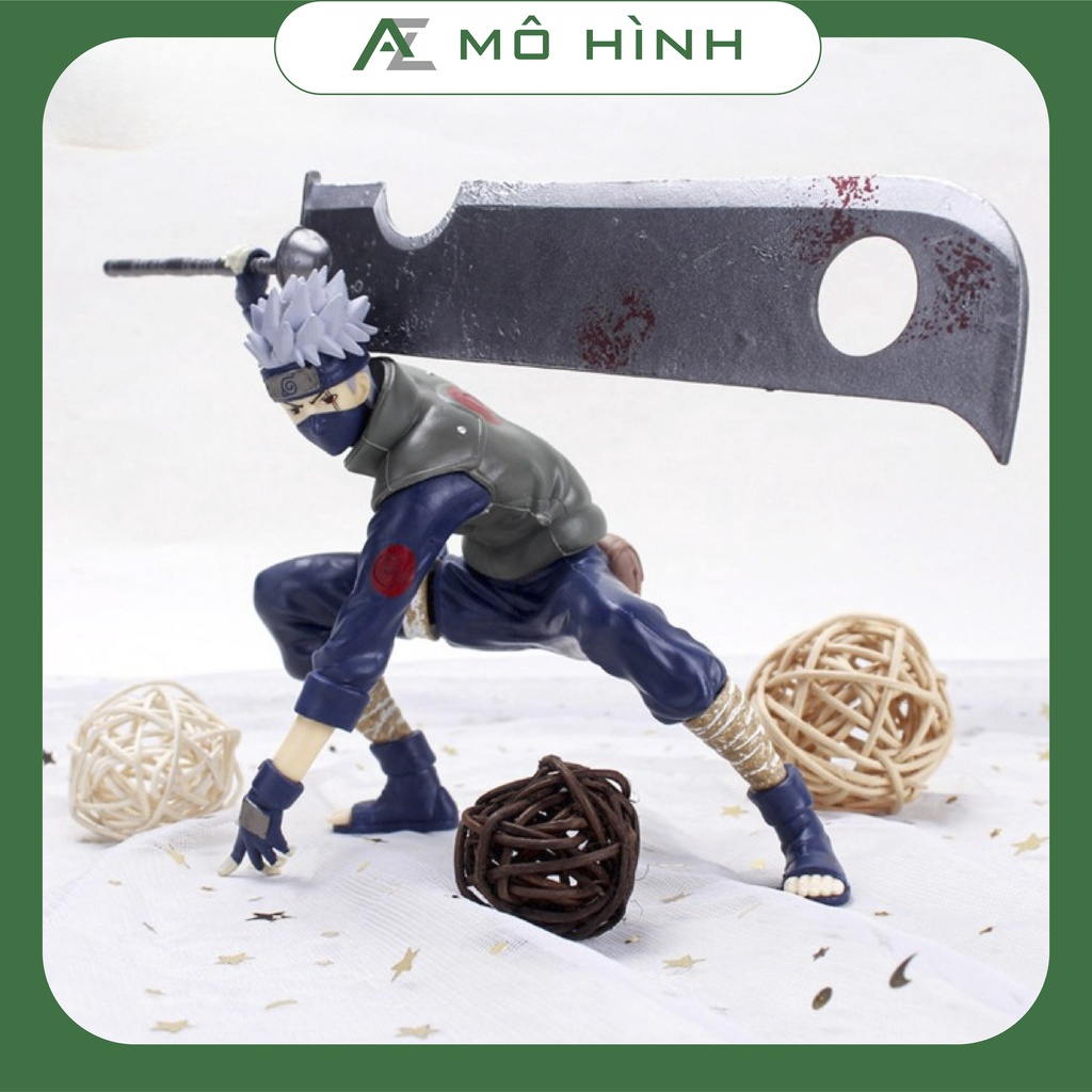 Mô hình Naruto, Kakashi đại đao cao 15cm cực ngầu, figure naruto decor trang trí làm quà tặng, mô hình anime đẹp