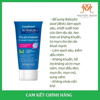 Gel rửa mặt Compliment No Problem 3B1